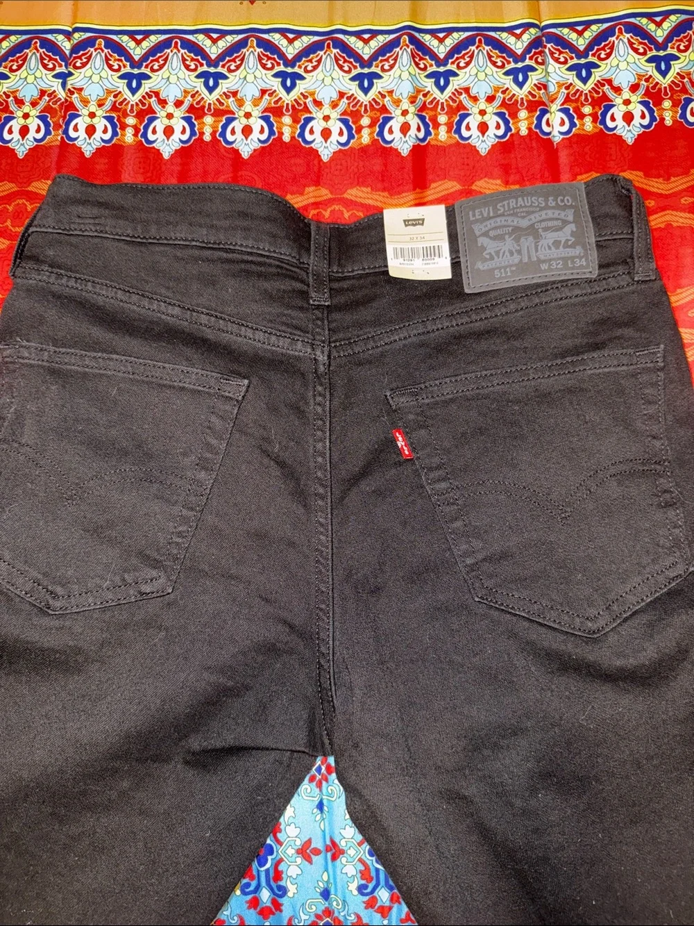 Levi's Black Slim Straight Jeans